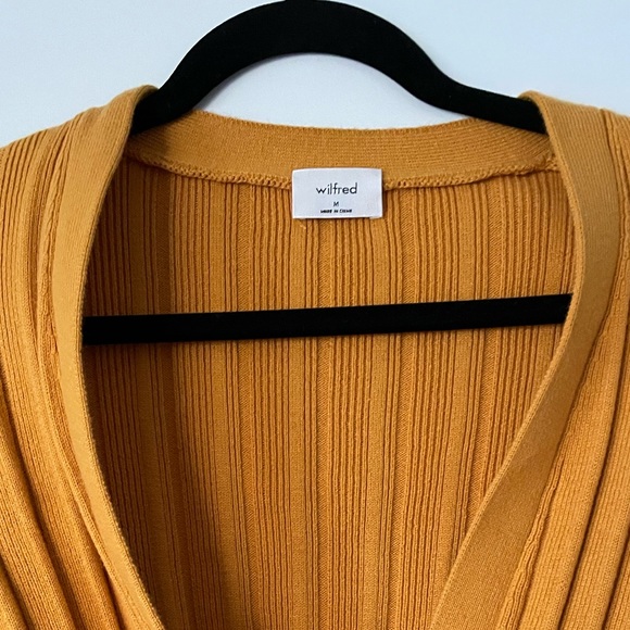 *LIKE NEW*  WILFRED plunge front cardigan in MUSTARD - Picture 3 of 4